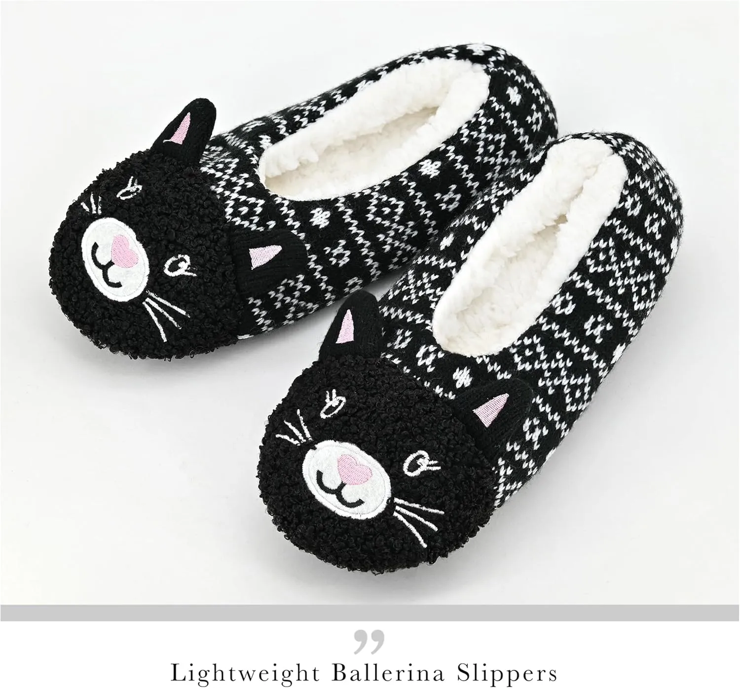 DICUIRD Womens Cute Animal Soft Sole Slipper Socks with Grippers-Fuzzy House Slippers
