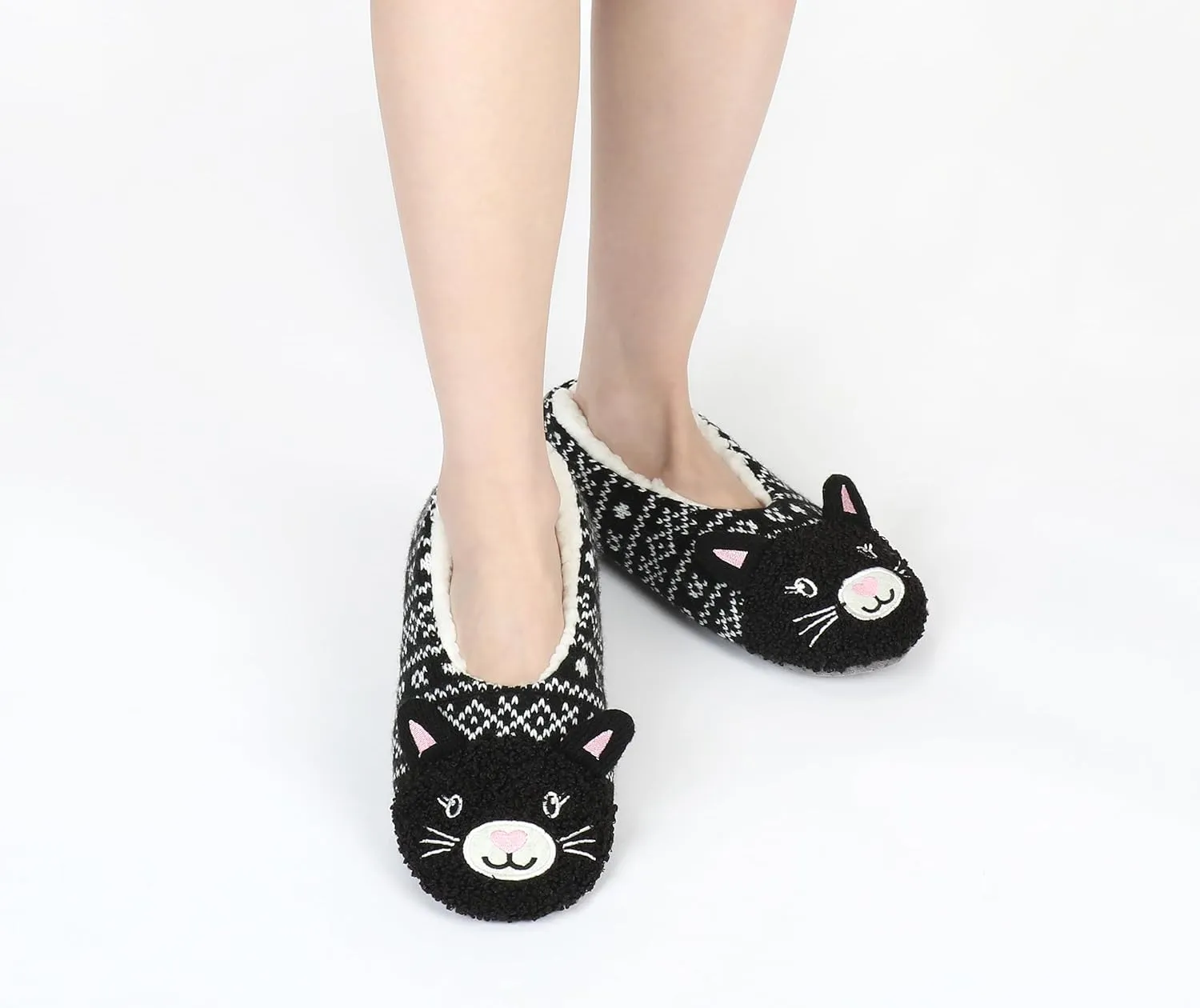 DICUIRD Womens Cute Animal Soft Sole Slipper Socks with Grippers-Fuzzy House Slippers