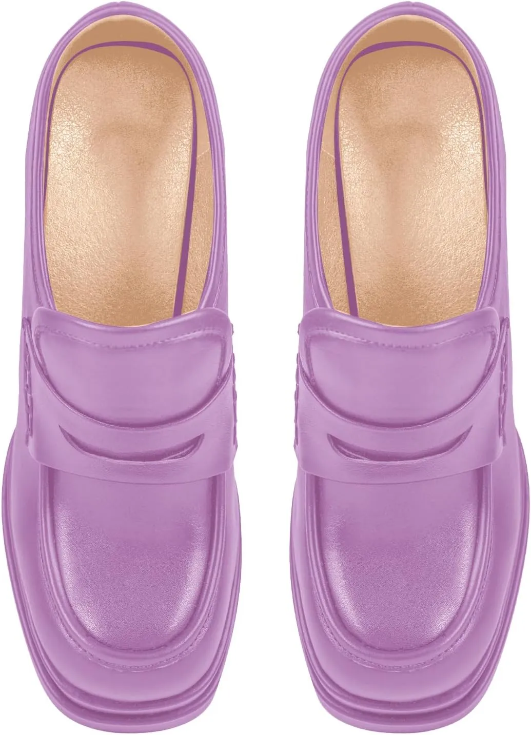 Double Platforms Chunky High Heel Loafers Pumps