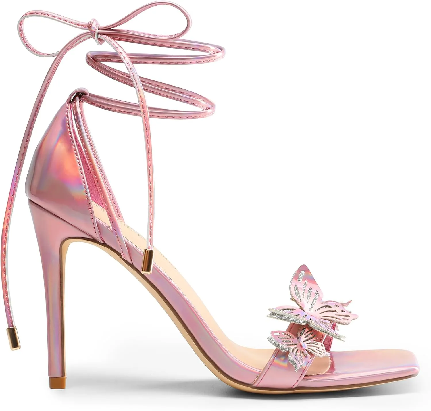 DREAM PAIRS Lace Up High Heels Stilletos Gladiator Open Square Toe Fashion Dressy Wedding Bridal Pumps Sandals