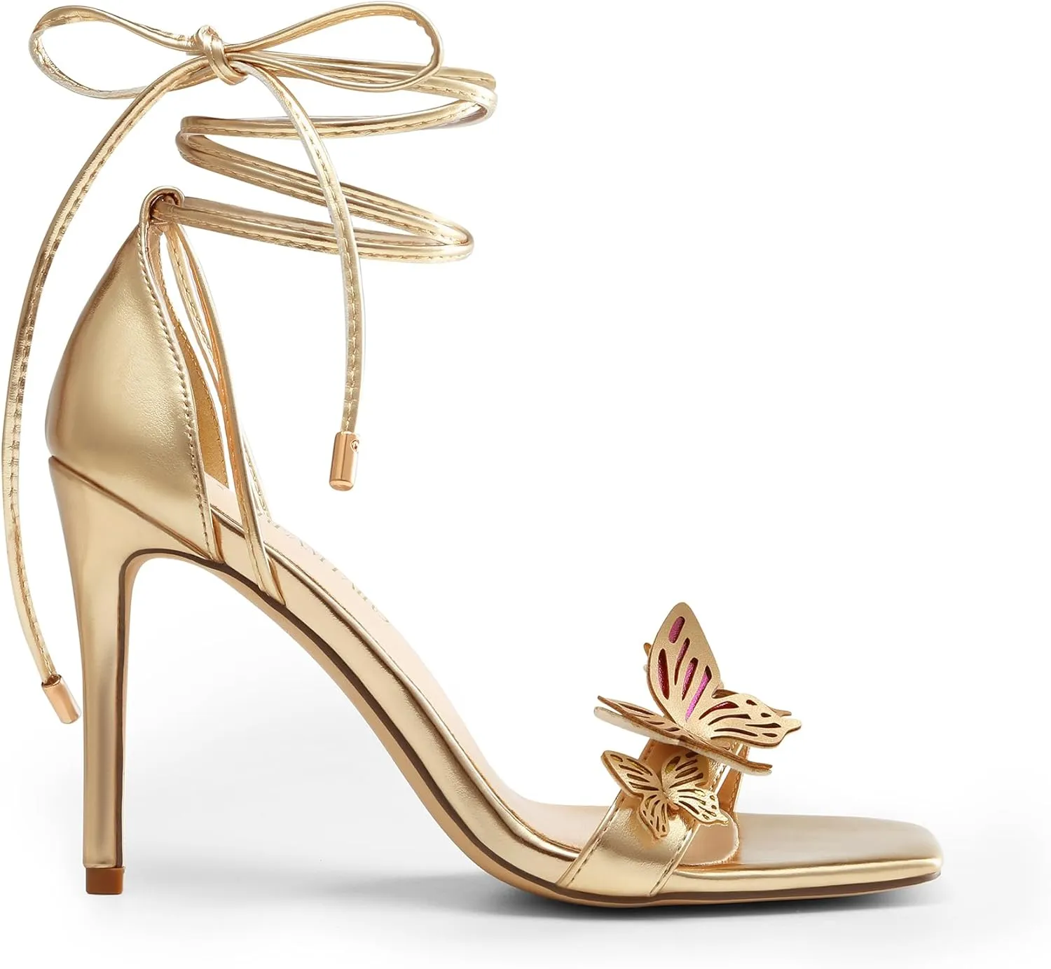DREAM PAIRS Lace Up High Heels Stilletos Gladiator Open Square Toe Fashion Dressy Wedding Bridal Pumps Sandals