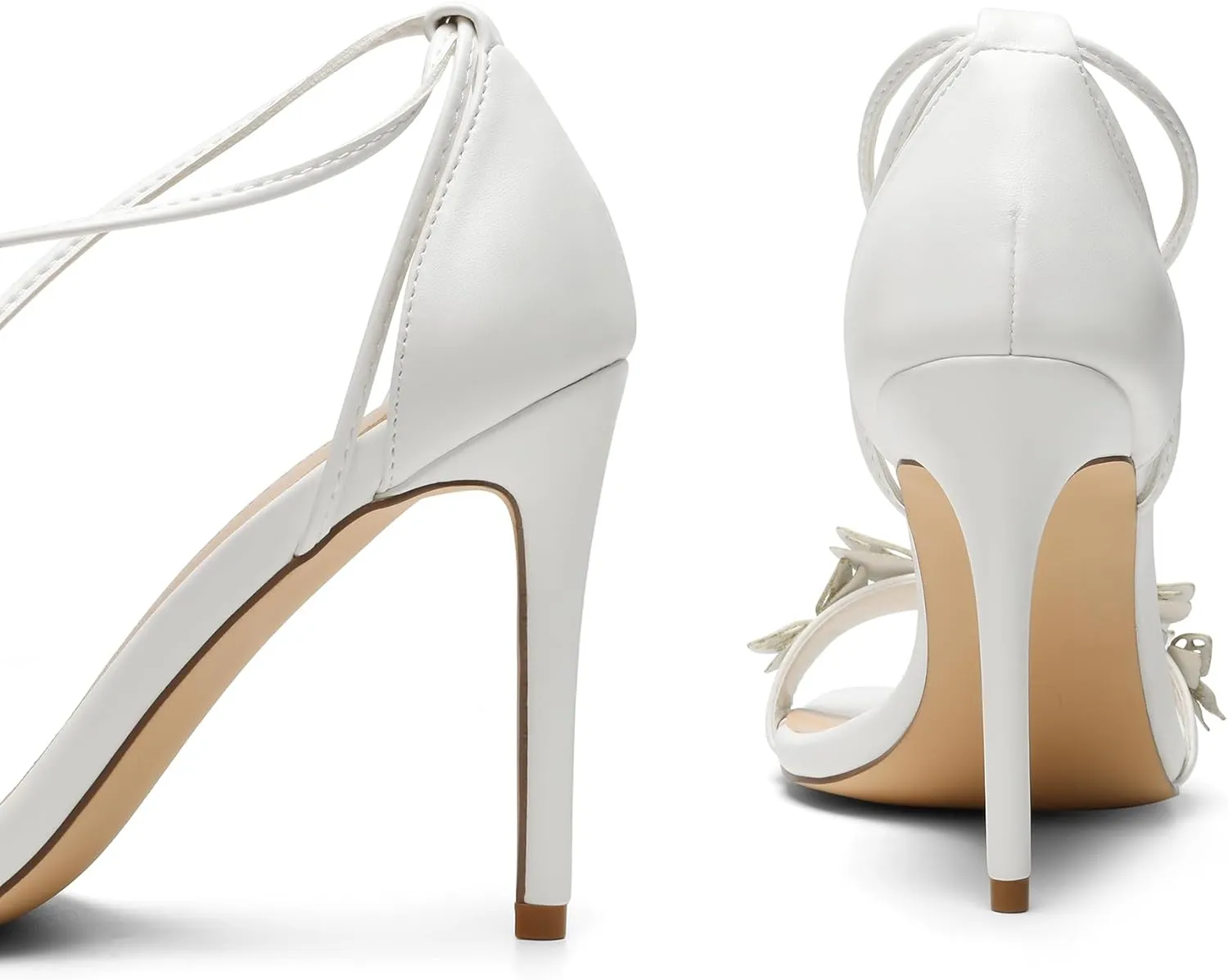 DREAM PAIRS Lace Up High Heels Stilletos Gladiator Open Square Toe Fashion Dressy Wedding Bridal Pumps Sandals