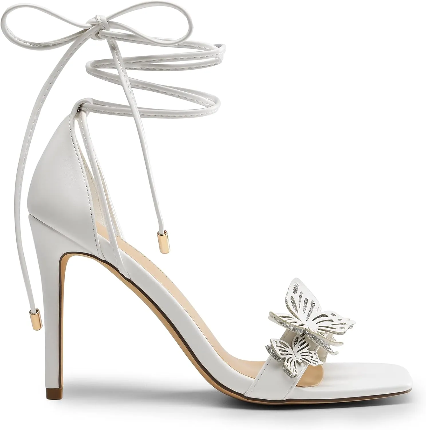 DREAM PAIRS Lace Up High Heels Stilletos Gladiator Open Square Toe Fashion Dressy Wedding Bridal Pumps Sandals