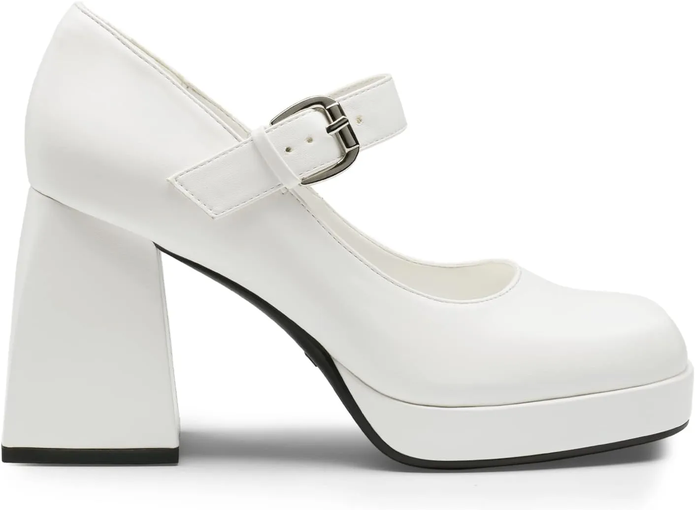 DREAM PAIRS Women's High Chunky Platform Closed Toe Mary Jane Block Heels Square Toe Strappy Dress Wedding Party Pumps Shoes