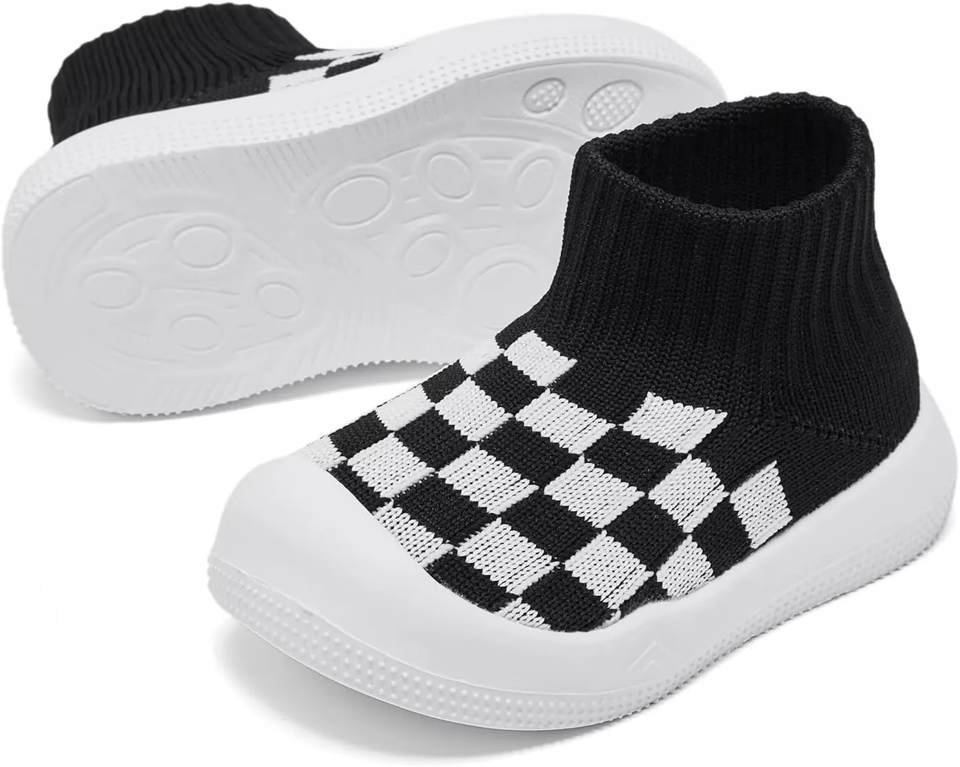 Eashi Baby Boy Girl Non-Skid Indoor Infant Walking Shoes Breathable Warm Elastic Sock Shoes with Memory Sole Protect Toes Outdoor Sneakers