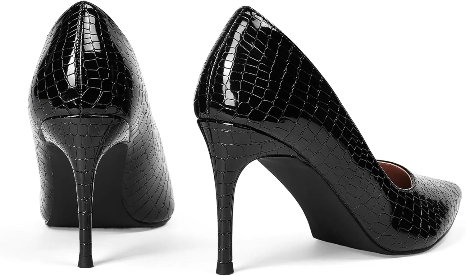 Elisabet Tang 3 in Classic Pointy Pull on Heeled Wedding Pumps - Comfortable Stiletto Closed Toe Dress Heels for Prom Work