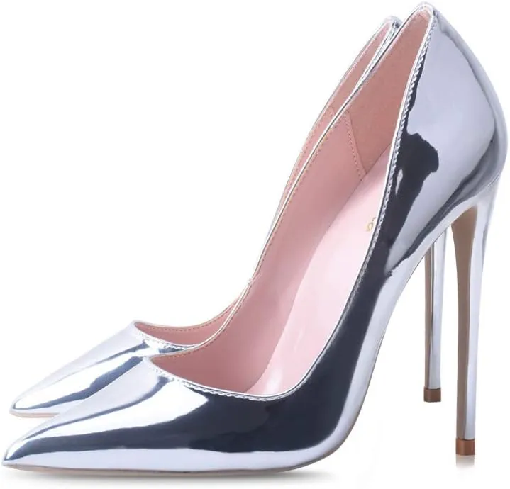 Elisabet Tang Women Pumps, Pointed Toe High Heel 4.7 inch/12cm Party Stiletto Heels Shoes