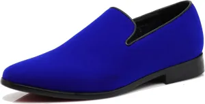 Enzo Romeo Men's Fashion Formal Tuxedo Slip On Loafer Velvet Dress Shoes SKO03