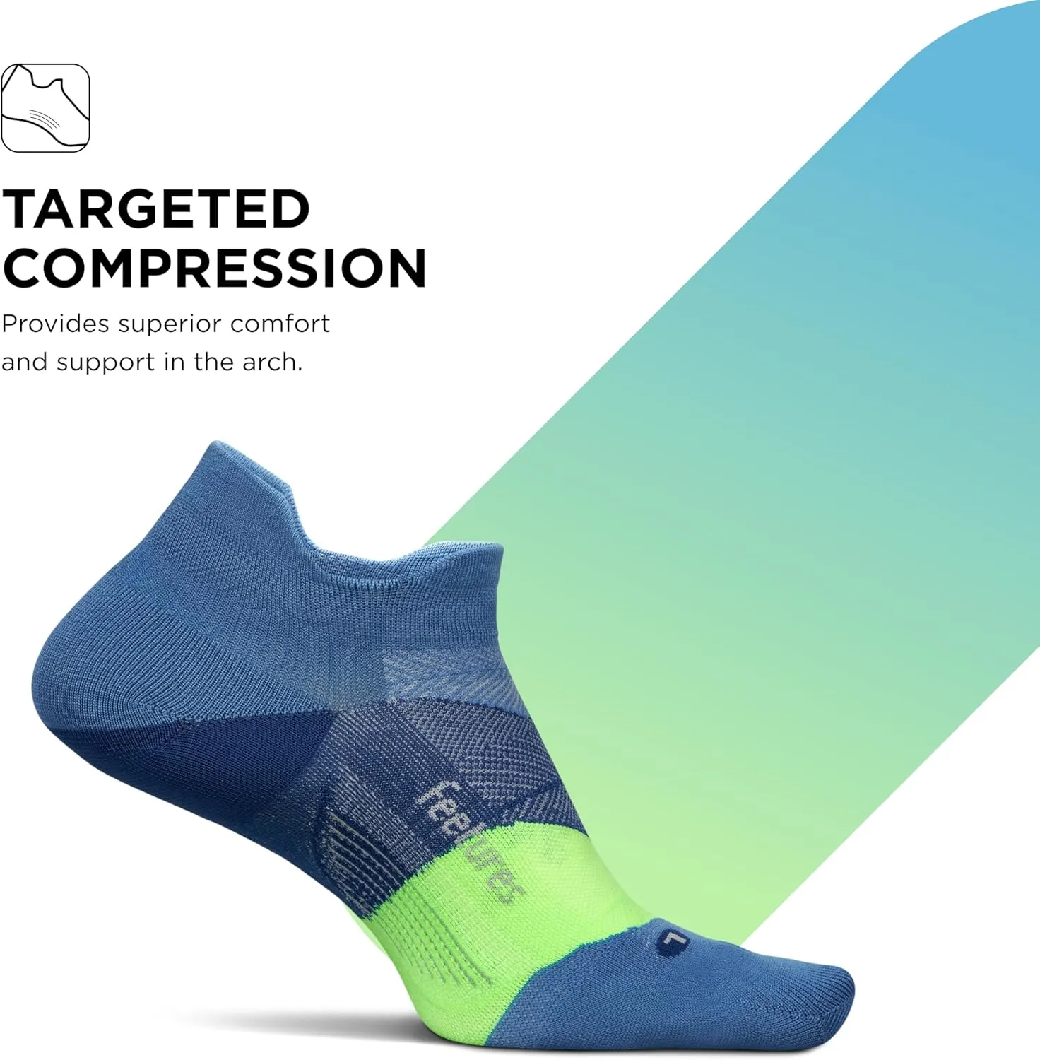 Feetures Elite Ultra Light Cushion Ankle Socks - Sport Sock with Targeted Compression