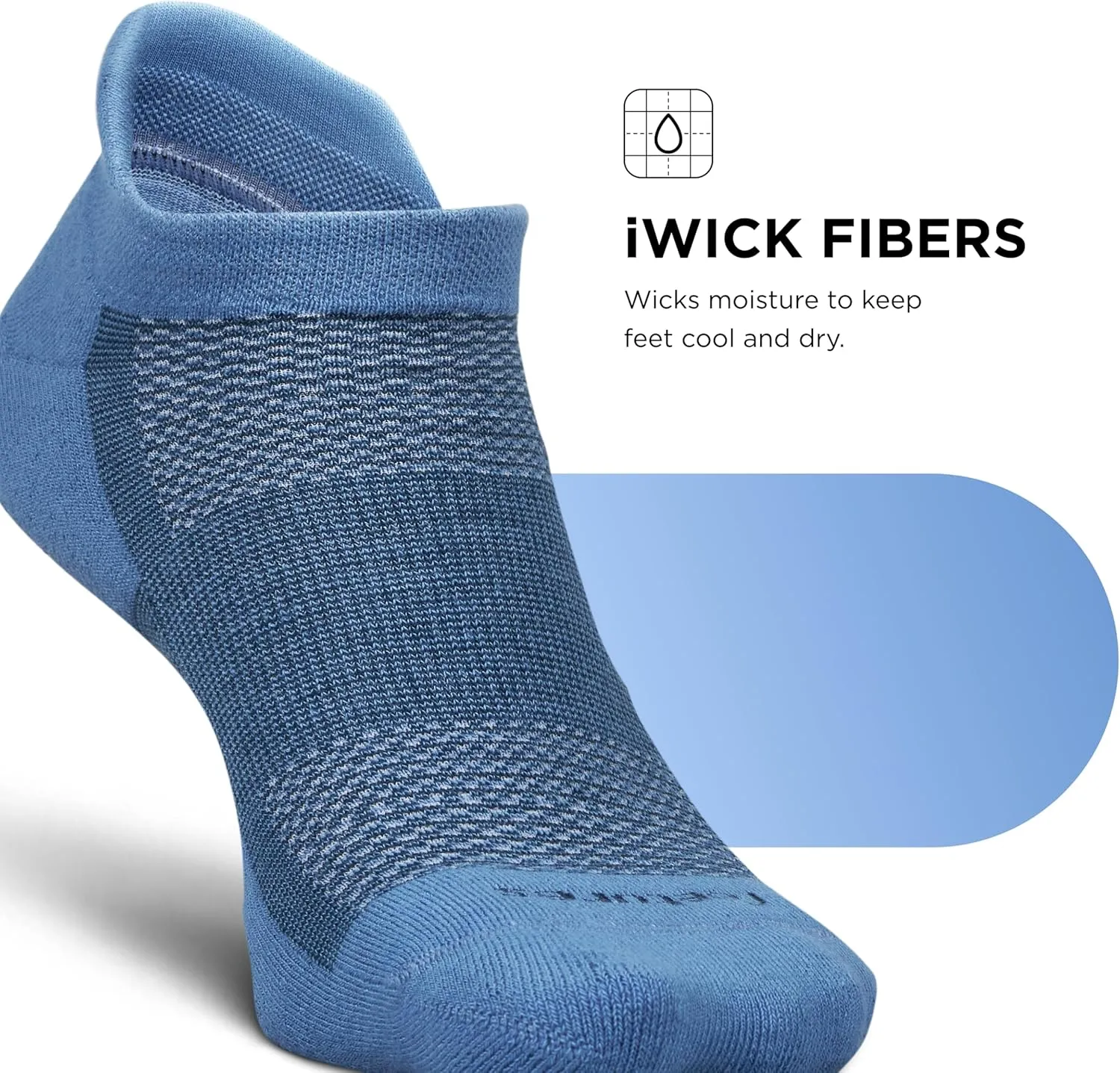 Feetures High Performance Ultra Light Ankle Sock - No Show Socks for Women & Men with Heel Tab - (1 Pair)