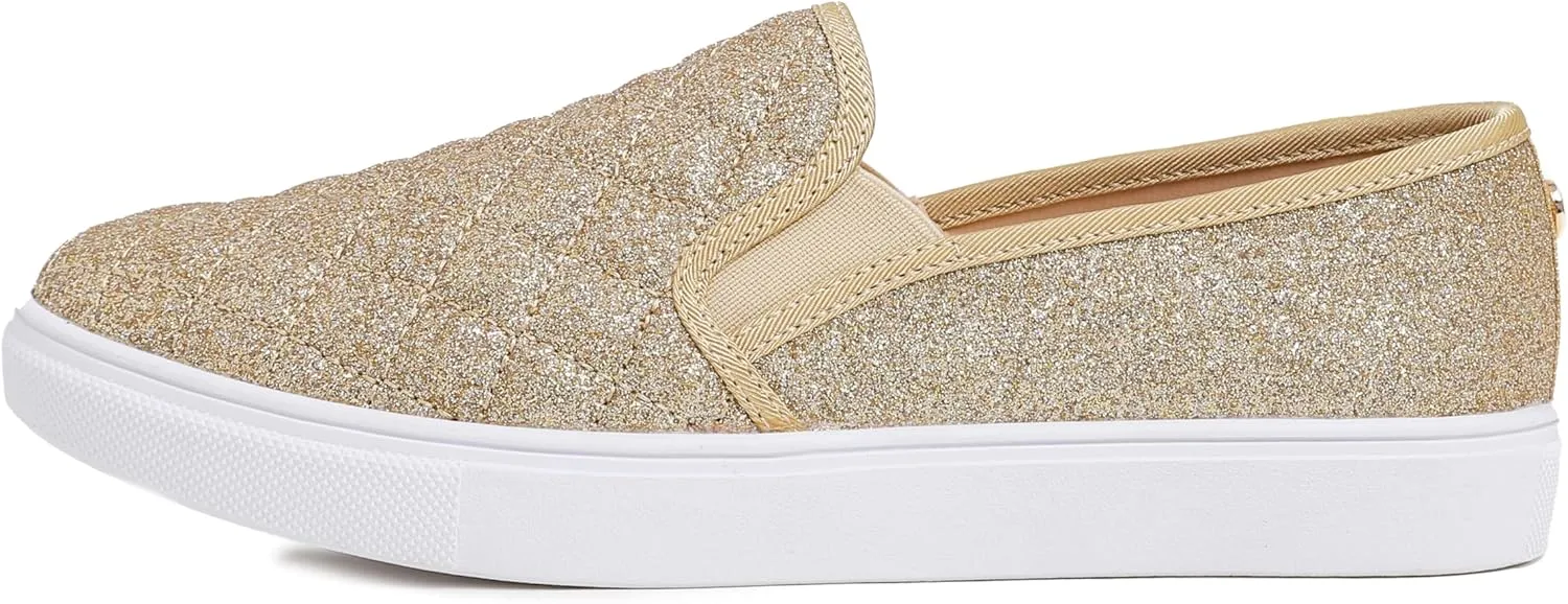 FEVERSOLE Women's Casual Slip On Sneaker Comfort Quilted Loafer Flats