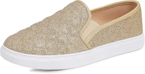 FEVERSOLE Women's Casual Slip On Sneaker Comfort Quilted Loafer Flats