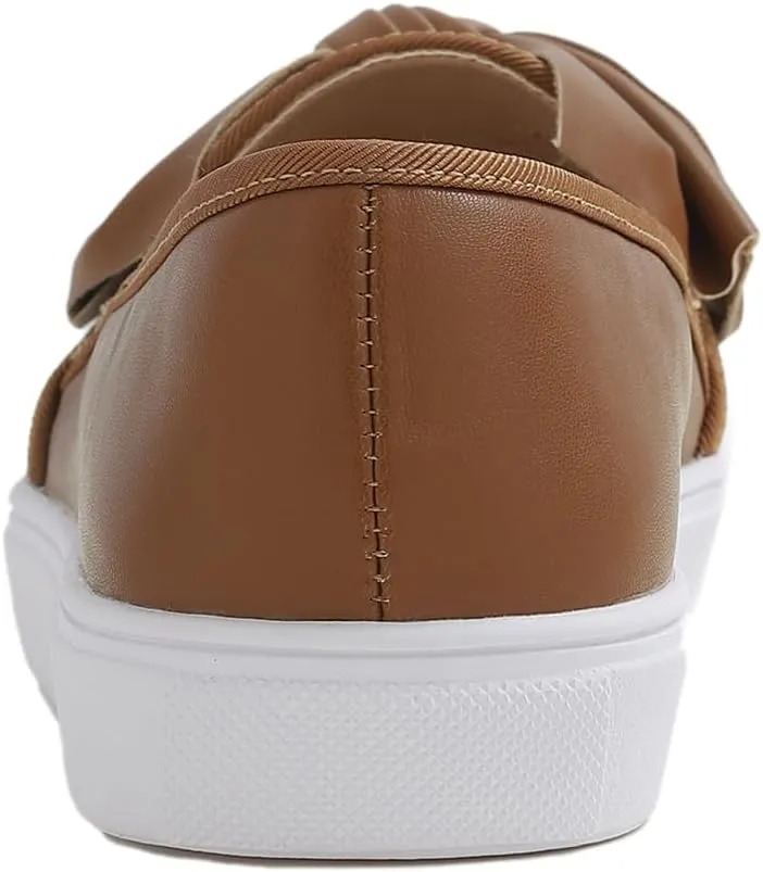 FEVERSOLE Women's Casual Slip On Sneaker Fashion Bow Tie Loafer Flats