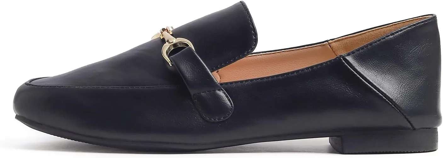FEVERSOLE Women's Fashion Daily Comfort Soft Penny Loafer Office Work Flats