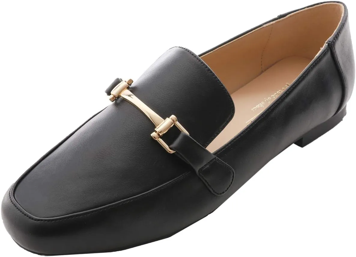 Feversole Women's Fashion Trim Deco Loafer Slippers