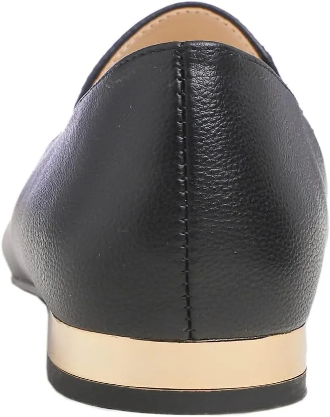 FEVERSOLE Women's Loafer Flat Pointed Deco Low Heel Fashion Slip On Dress Driving Office Shoes