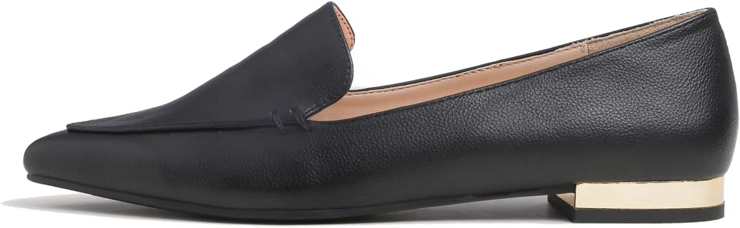 FEVERSOLE Women's Loafer Flat Pointed Deco Low Heel Fashion Slip On Dress Driving Office Shoes