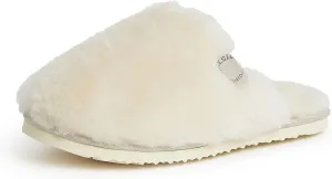 Fireside by Dearfoams Women's Shelly Beach All Over Shearling Easy on/Off Scuff Slipper