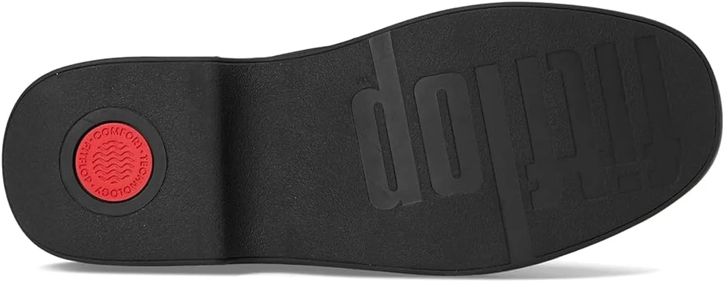 FitFlop Women's F-luma Contrast-Stitch Leather Demi-Wedge Loafers