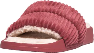 FitFlop Women's Iqushion Fleece-Lined Corduroy Slides Sandal