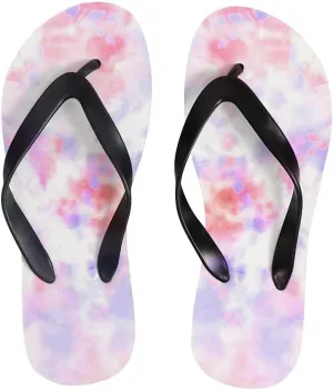 Flip Flops for Women Girls Tie Dye Pattern Summer Casual Thong Slippers Slide Flat Sandals for Beach