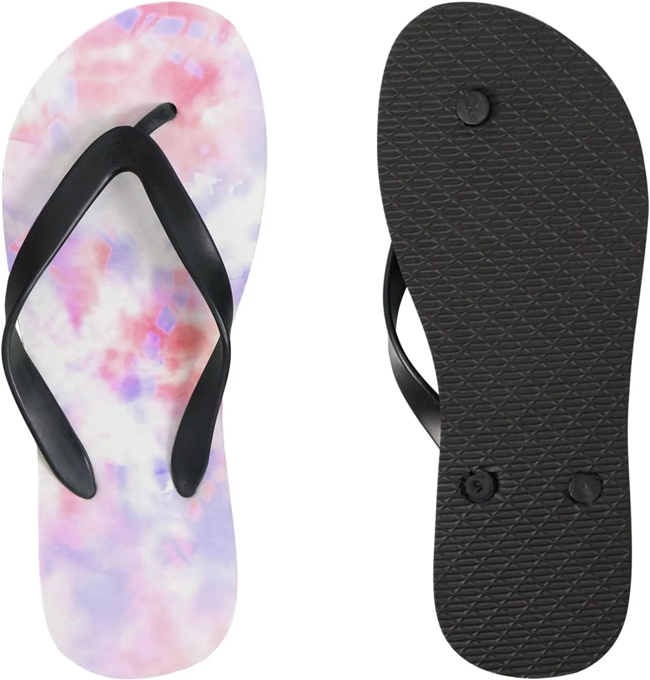 Flip Flops for Women Girls Tie Dye Pattern Summer Casual Thong Slippers Slide Flat Sandals for Beach