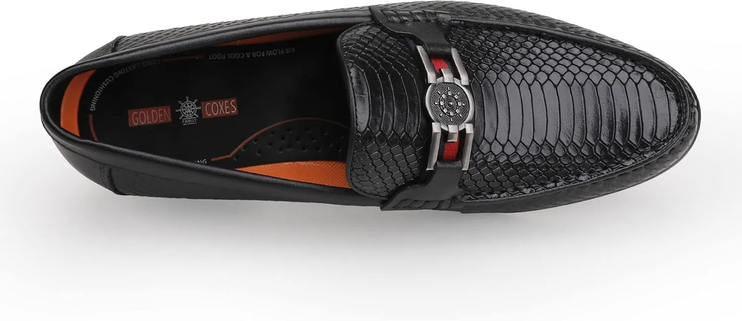 Formal Dress Shoes for Men, Premium Buckle Moc-Toe Business Shoes Casual Slip-on Penny Loafer