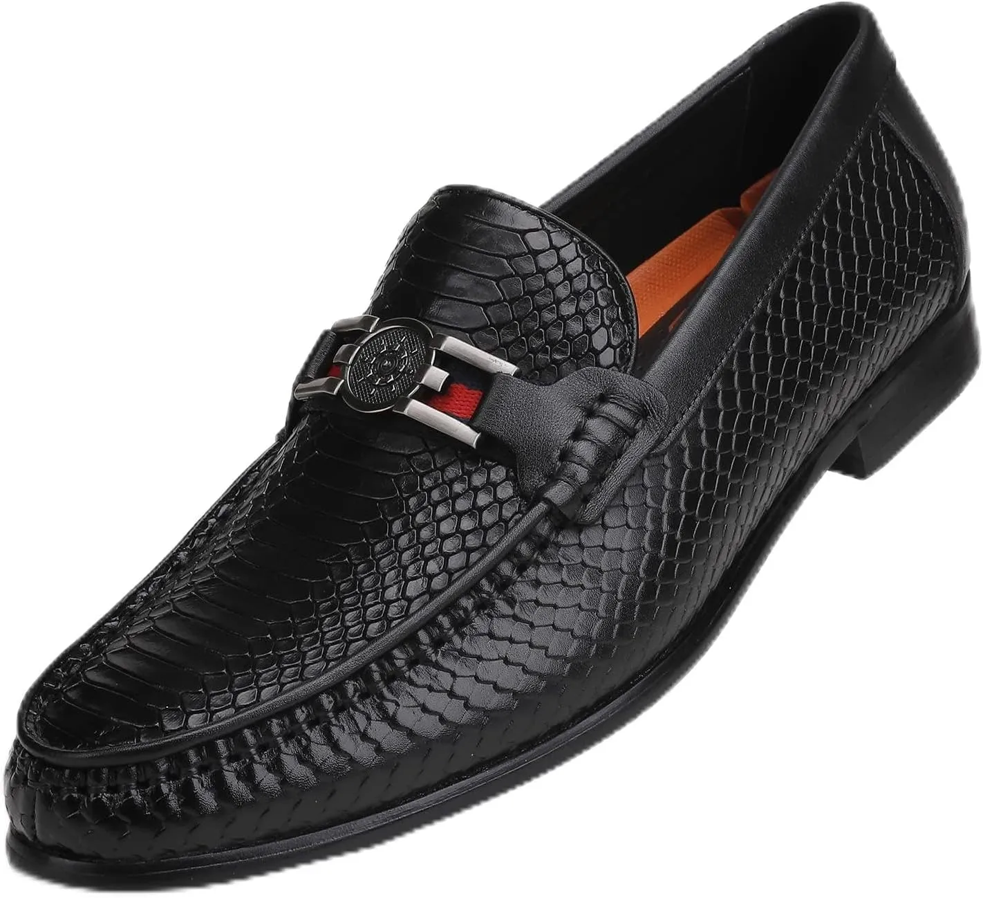 Formal Dress Shoes for Men, Premium Buckle Moc-Toe Business Shoes Casual Slip-on Penny Loafer