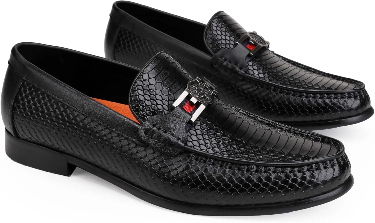 Formal Dress Shoes for Men, Premium Buckle Moc-Toe Business Shoes Casual Slip-on Penny Loafer