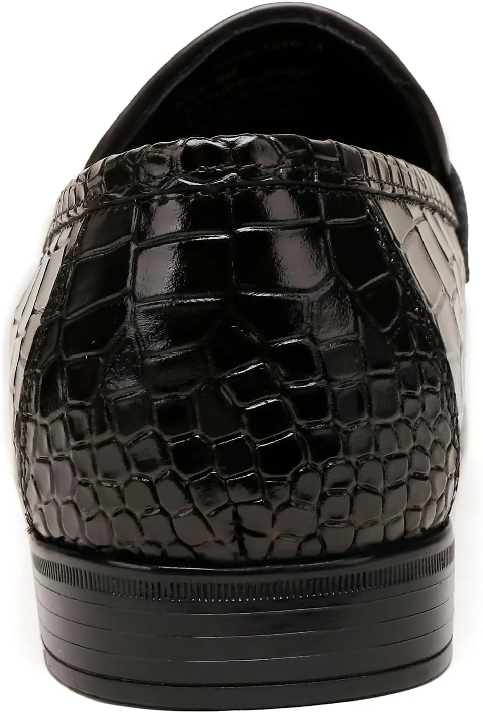 Formal Dress Shoes for Mens, Premium Crocodile Printed Mens Leather Slip on Dress Shoes, Party Wedding Shoes Bit Loafer