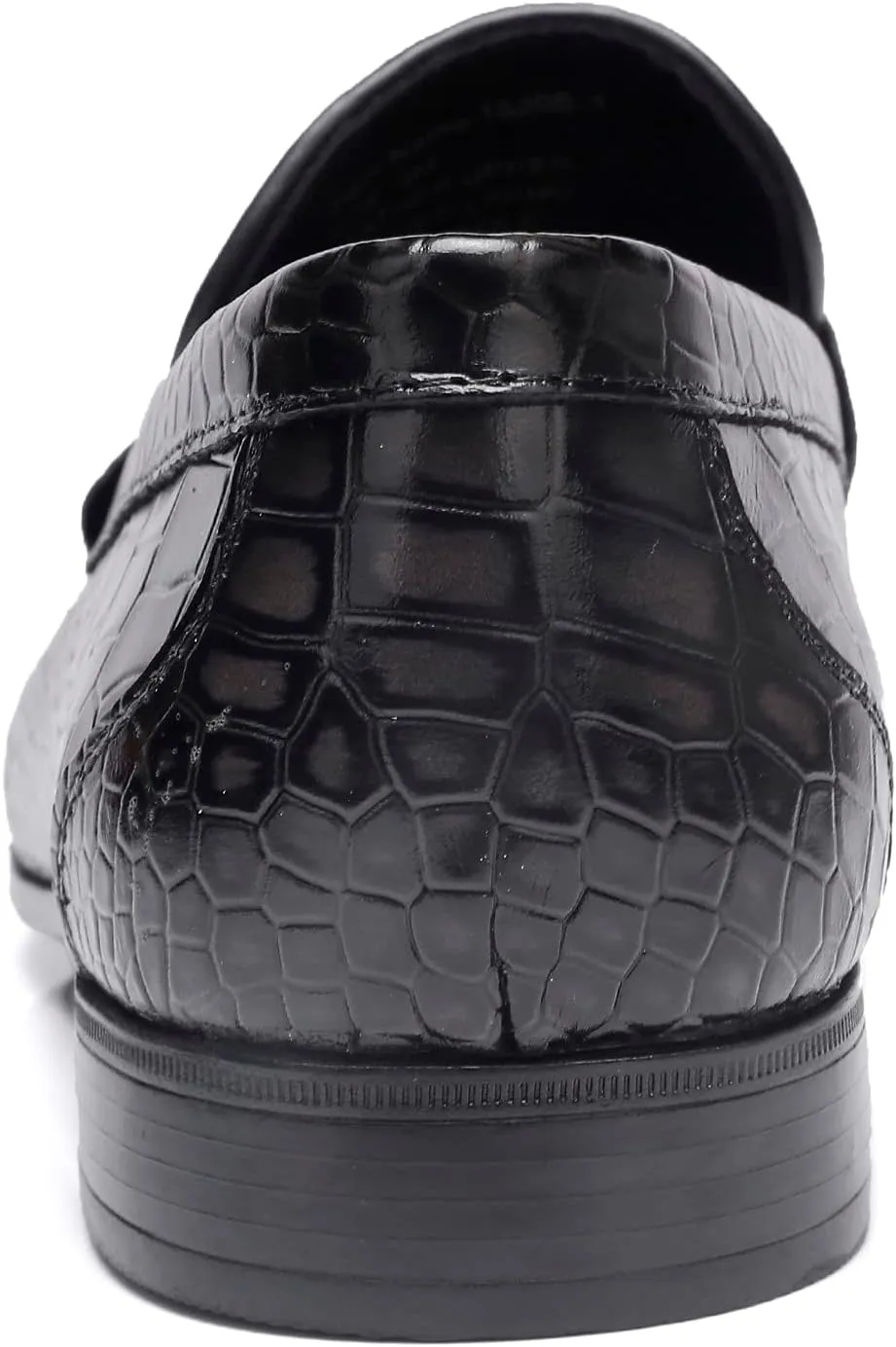 Formal Dress Shoes for Mens, Premium Crocodile Printed Mens Leather Slip on Dress Shoes, Party Wedding Shoes Bit Loafer