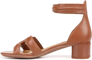 Franco Sarto Women's Nora Ankle Strap Low Block Heel Sandal Heeled