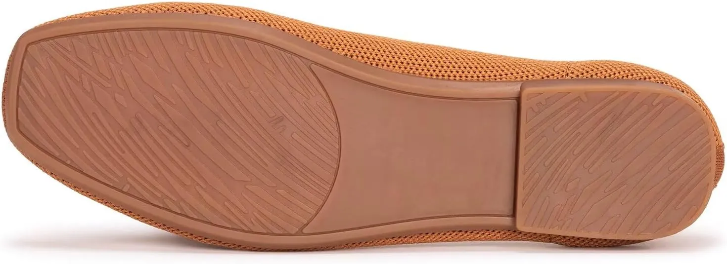 Frank Mully Women's Loafer Flats Square Toe Comfortable Office Work Shoes, Cute Penny Loafer Slip On Walking Driving Shoes
