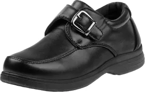 French Toast Boys Shoes - Kids Oxford School Uniform Loafer Church Dress Shoes Slip-On Faux-Leather (Toddler-Big Kid) (Black)