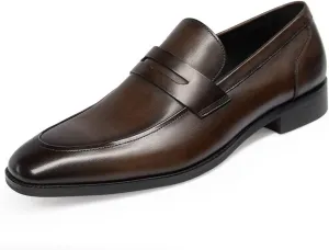 GIFENNSE Men's Dress Shoes Slip-On Loafers Formal Leather Shoes for Men