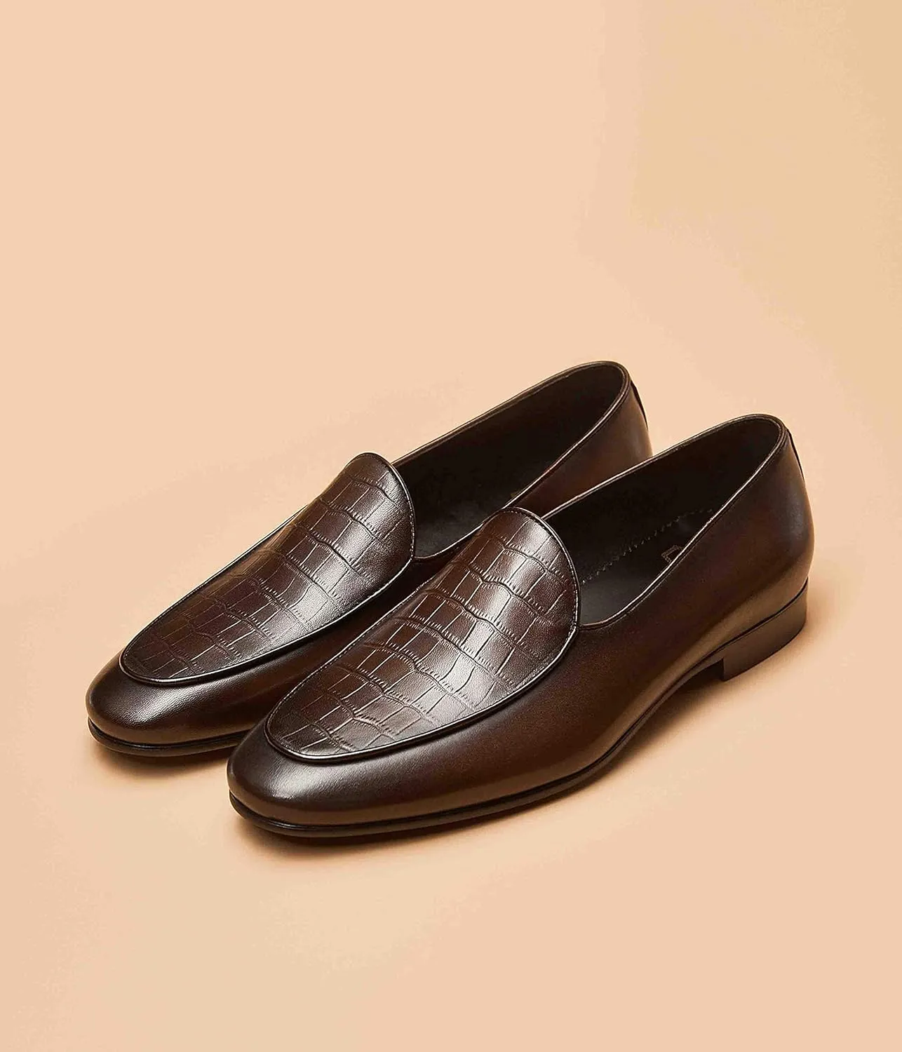 GIFENNSE Men's Dress Shoes Slip-On Loafers Leather Formal Shoes