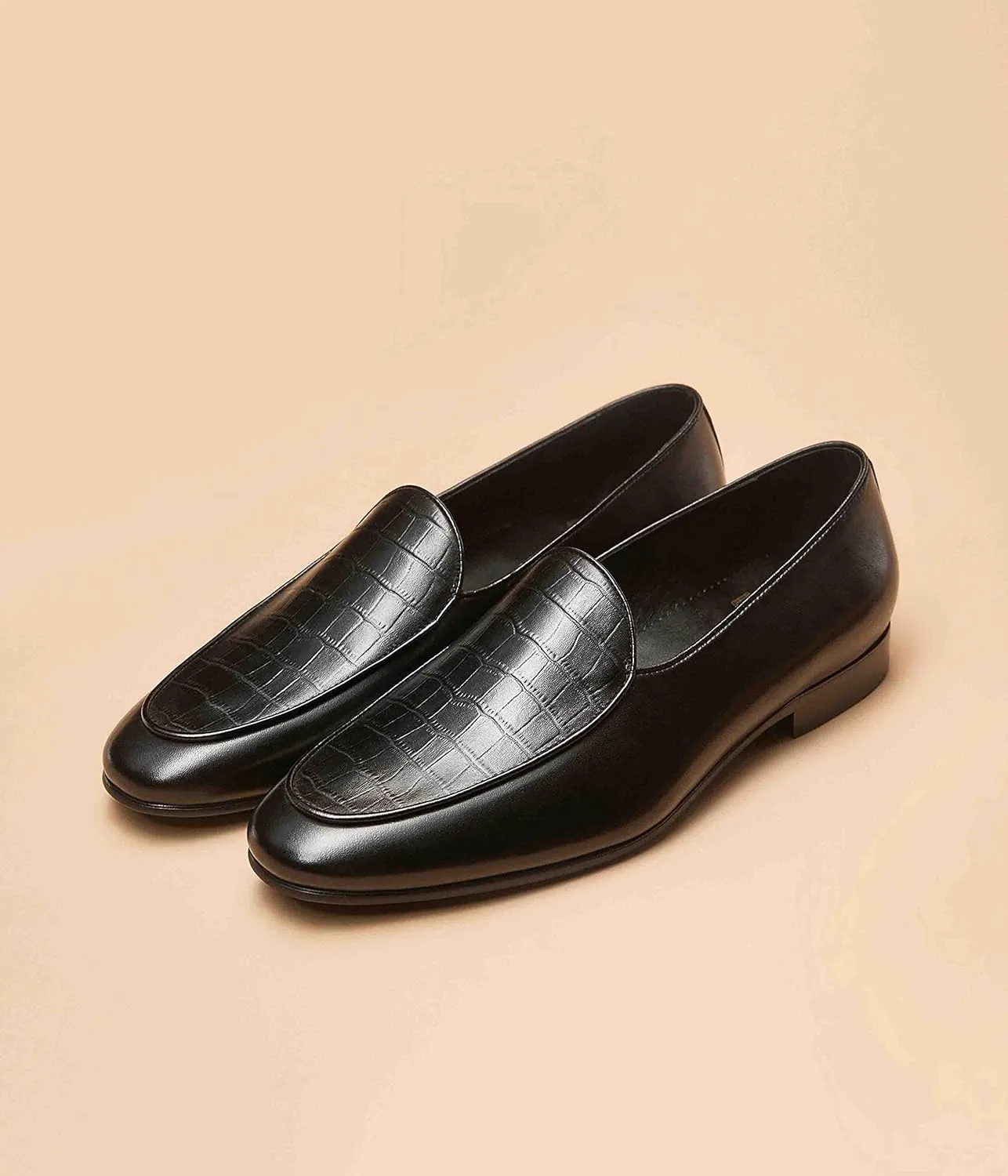 GIFENNSE Men's Dress Shoes Slip-On Loafers Leather Formal Shoes