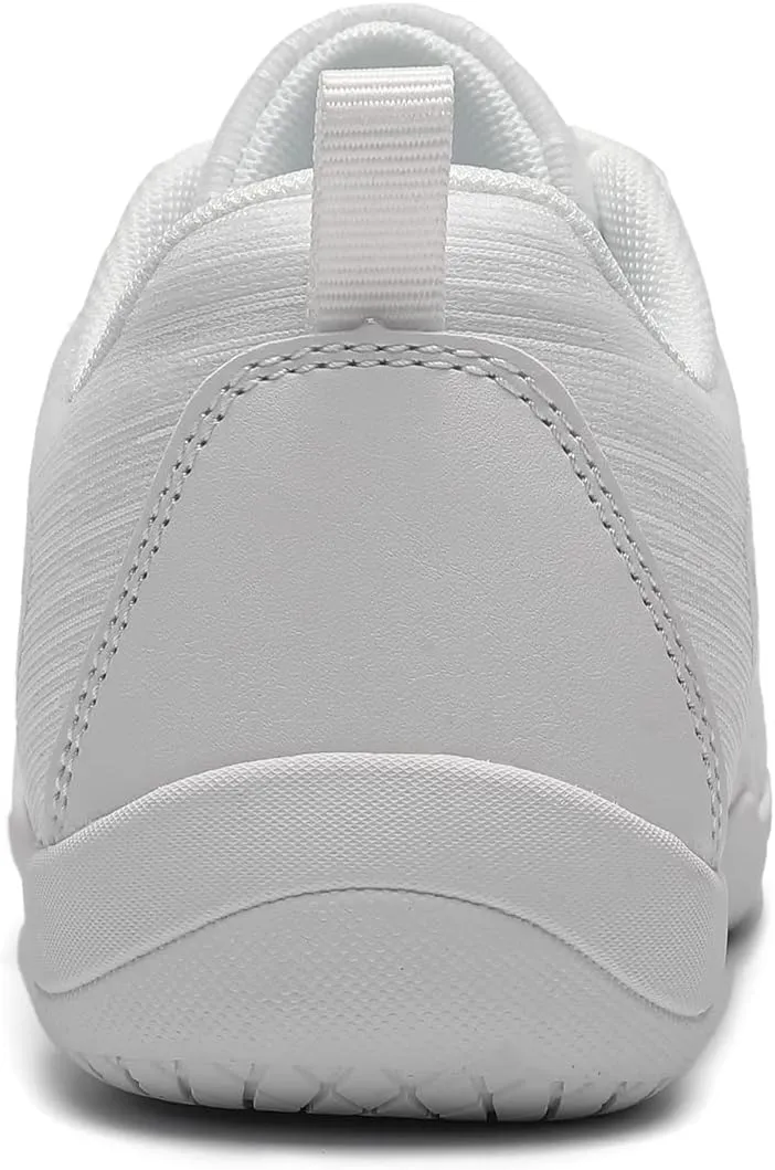 Girls Cheer Shoes White Youth Cheerleading Shoes Dance Athletic Training Breathable Dancing Lightweight Competition Comfortable Sport Sneakers