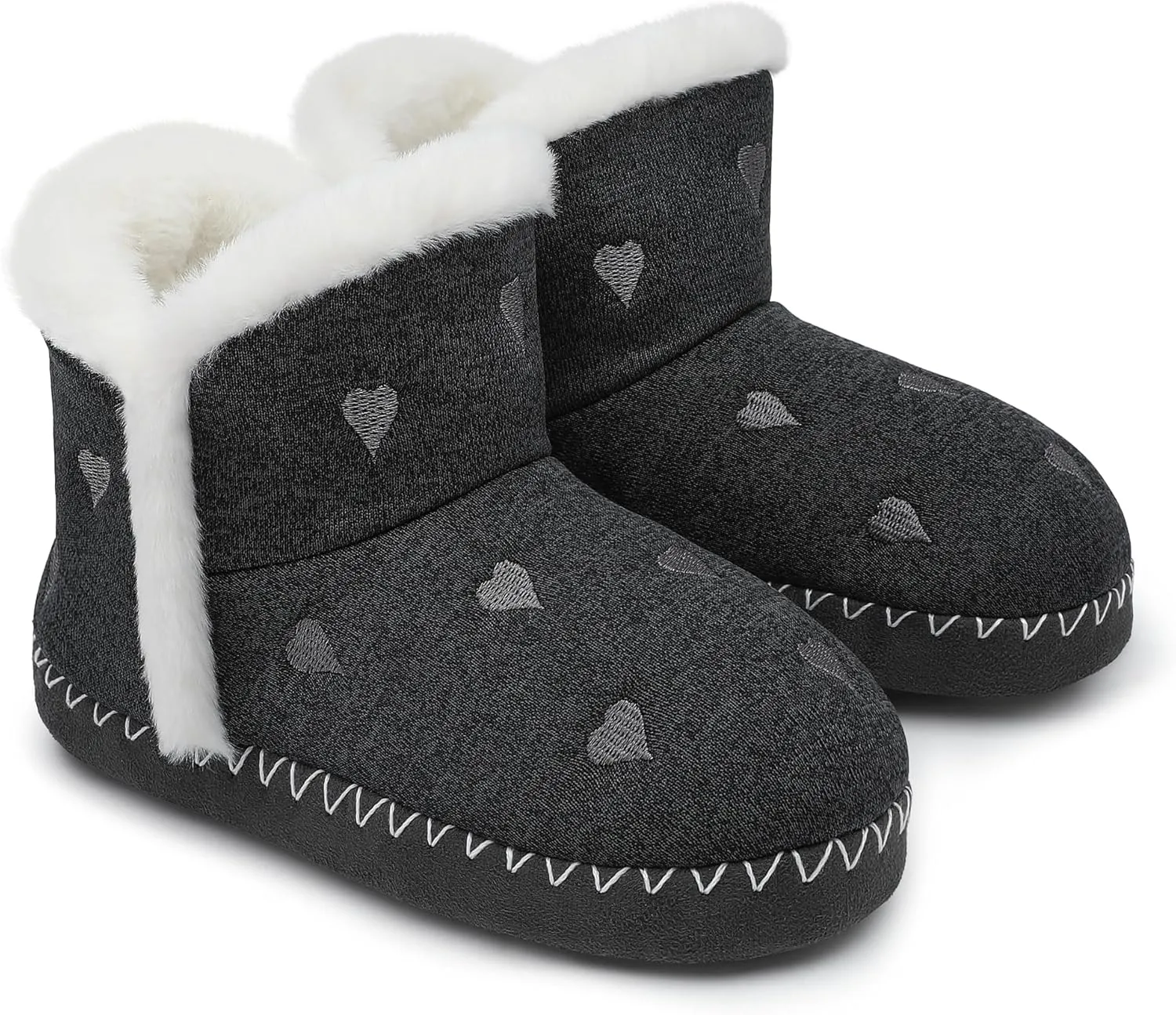 Girls Warm Winter Lightweight Boots slippers Comfy Durable Princess Ankle Boots for Big Kid