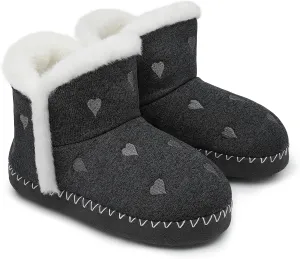 Girls Warm Winter Lightweight Boots slippers Comfy Durable Princess Ankle Boots for Big Kid