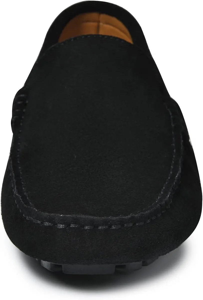 Go Tour Mens Handmade Suede Leather Casual Loafers Shoes