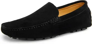 Go Tour Mens Handmade Suede Leather Casual Loafers Shoes