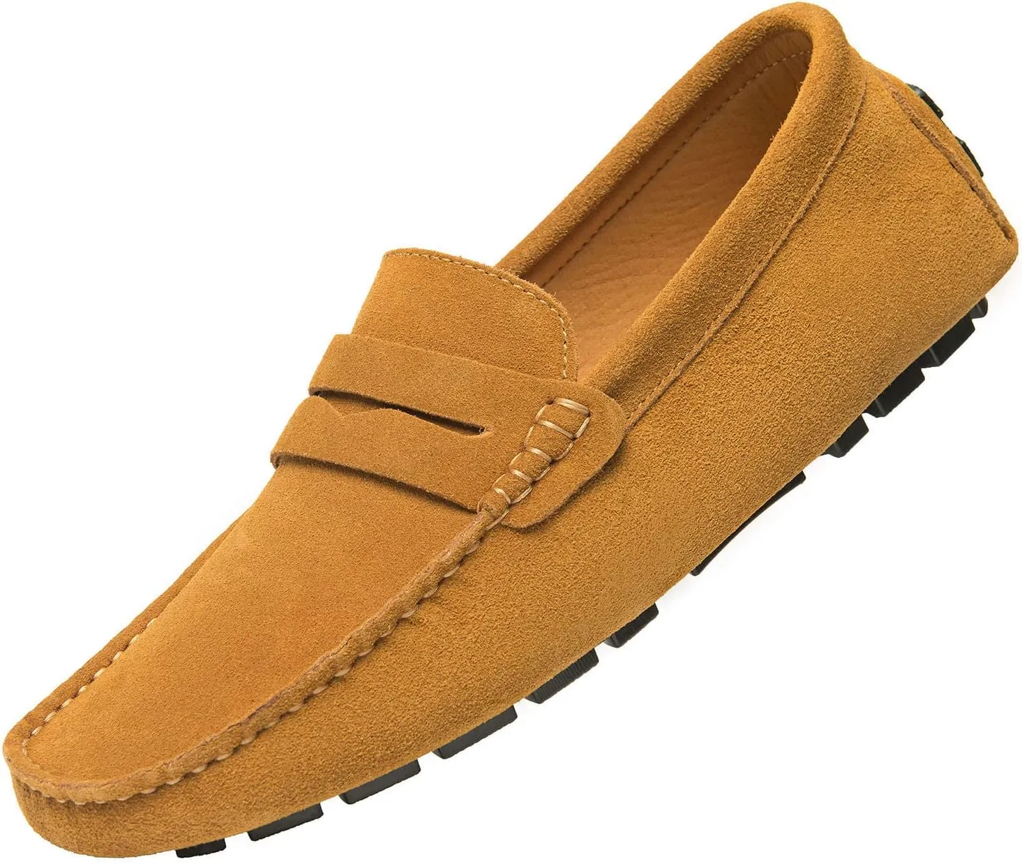 Go Tour Men's Penny Loafers Moccasin Driving Shoes Slip On Flats Boat Shoes