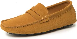 Go Tour Men's Penny Loafers Moccasin Driving Shoes Slip On Flats Boat Shoes