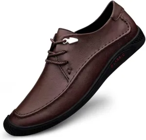 GSLMOLN Men's Fashion Loafer Leather Casual Breathable Formal Dress Shoes