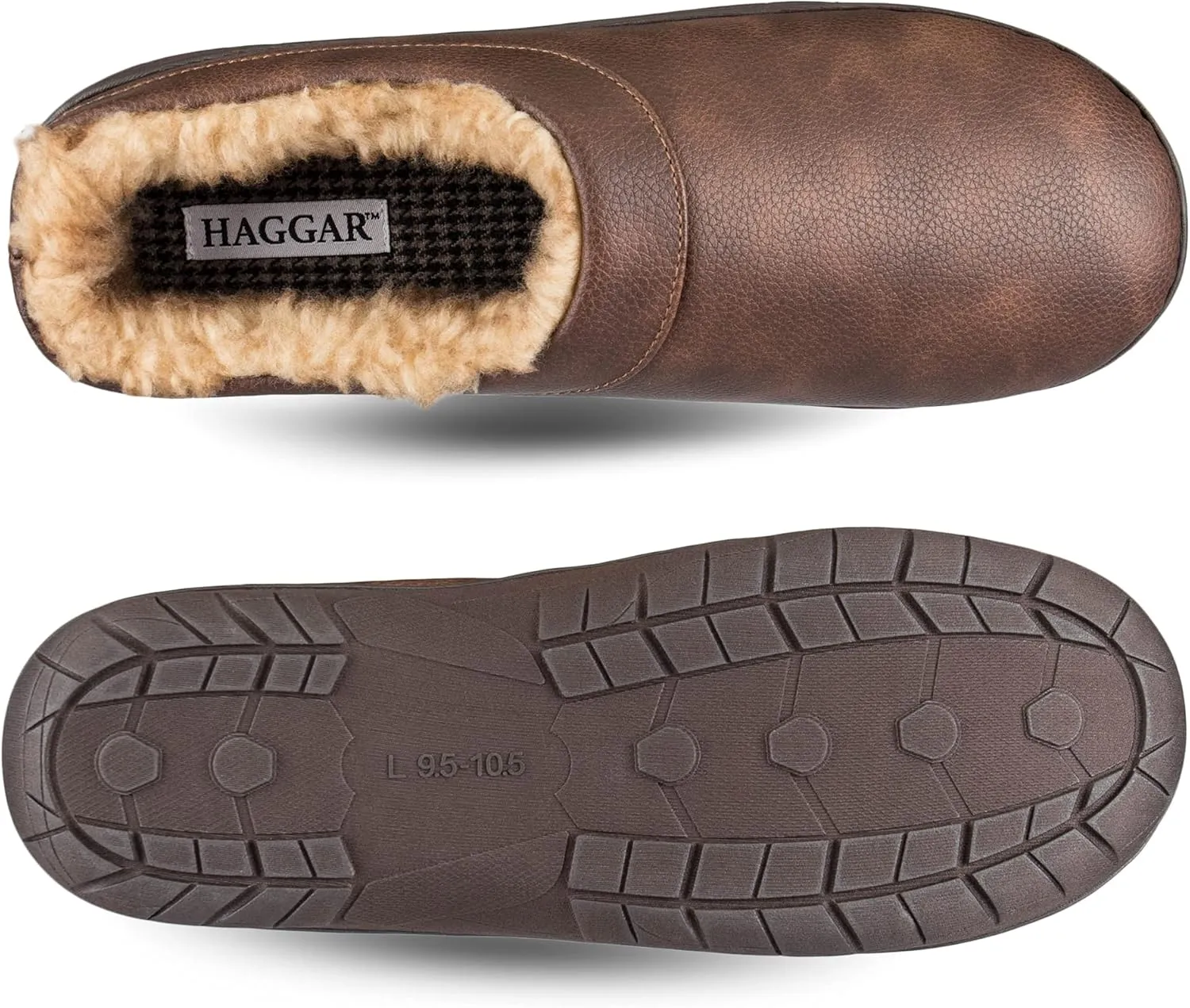 Haggar Men's Clog Slipper House Shoe Indoor/Outdoor with Memory Foam Comfort