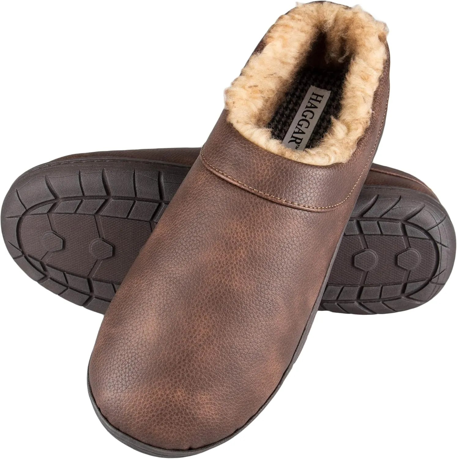 Haggar Men's Clog Slipper House Shoe Indoor/Outdoor with Memory Foam Comfort