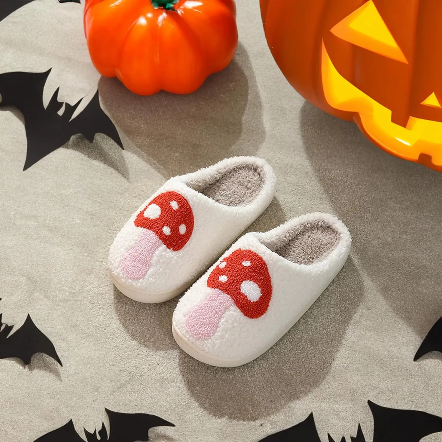 Halloween Christmas Slippers Holiday Slipper House Shoes Home Slipper for Women Fuzzy Outdoor Indoor Bedroom Slippers