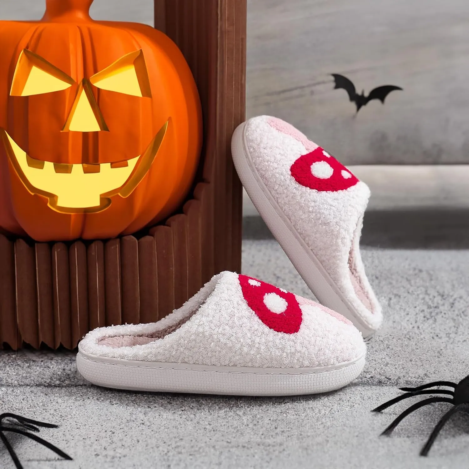 Halloween Christmas Slippers Holiday Slipper House Shoes Home Slipper for Women Fuzzy Outdoor Indoor Bedroom Slippers
