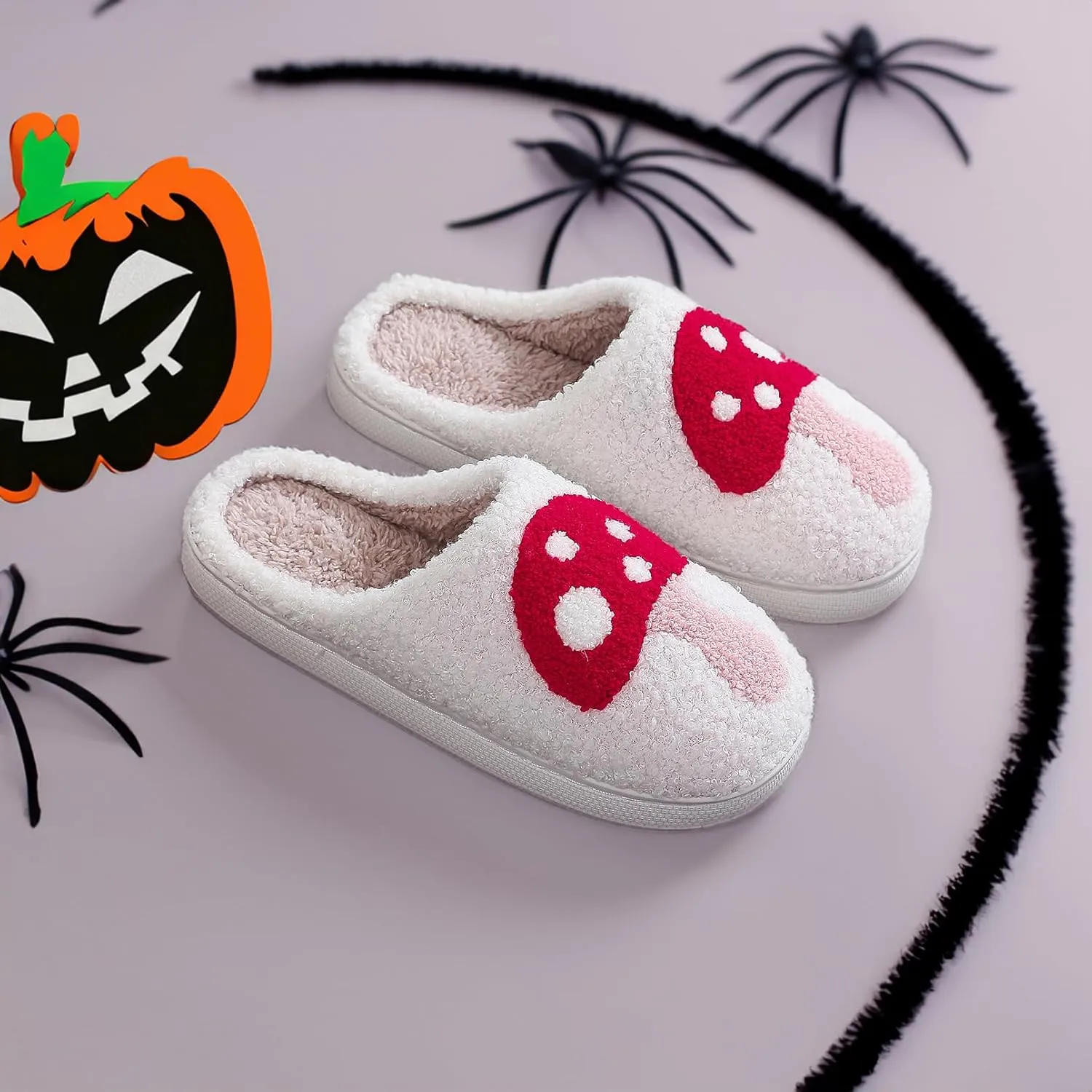 Halloween Christmas Slippers Holiday Slipper House Shoes Home Slipper for Women Fuzzy Outdoor Indoor Bedroom Slippers